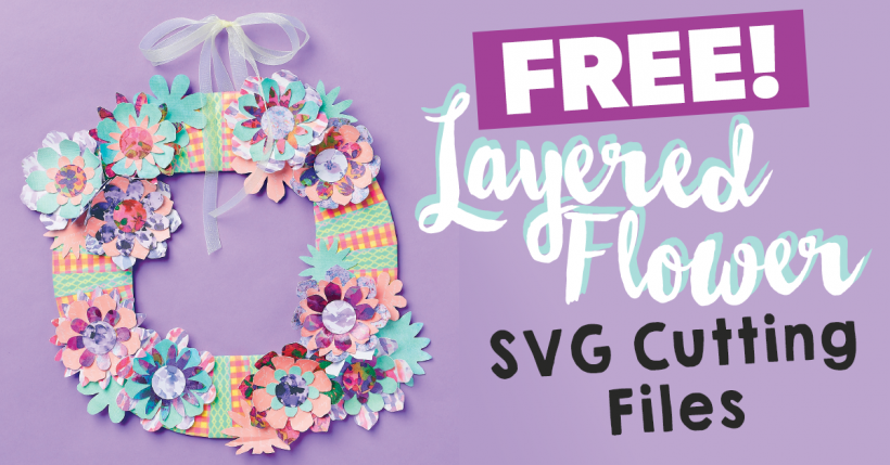 Free Layered Flower Svg Digital Cutting Files Paper Craft Download