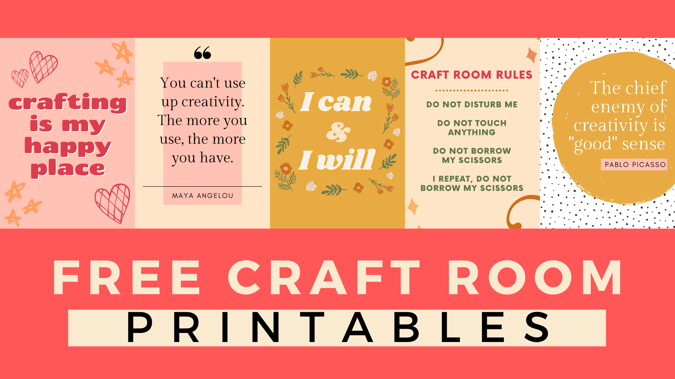 FREE Craft Room Printables paper craft download