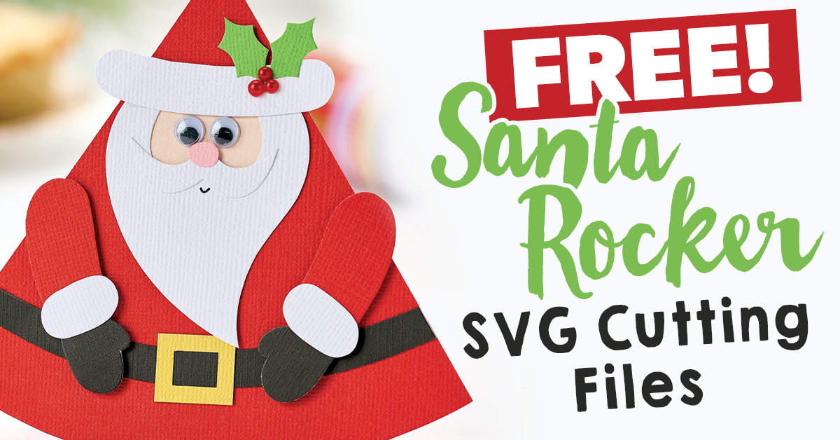 Free Santa Rocker Card Svg Digital Cutting Files Paper Craft Download