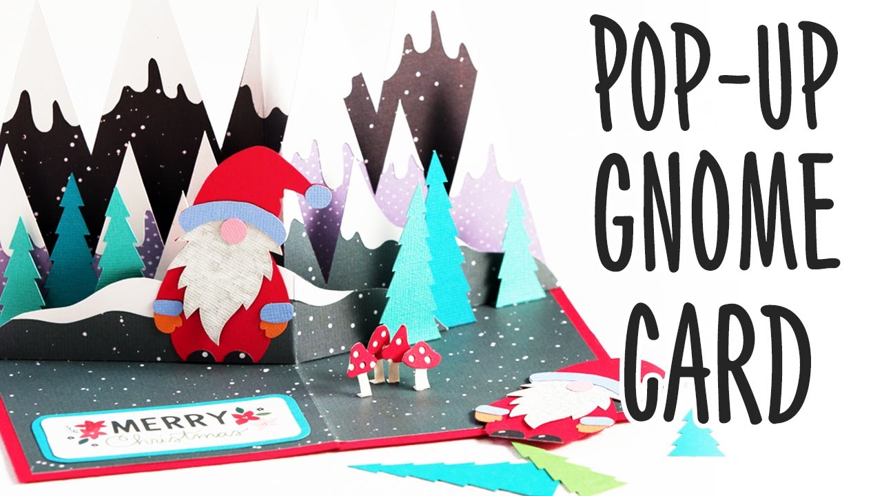 Pop Up Christmas Gnome Card Templates Paper Craft Download