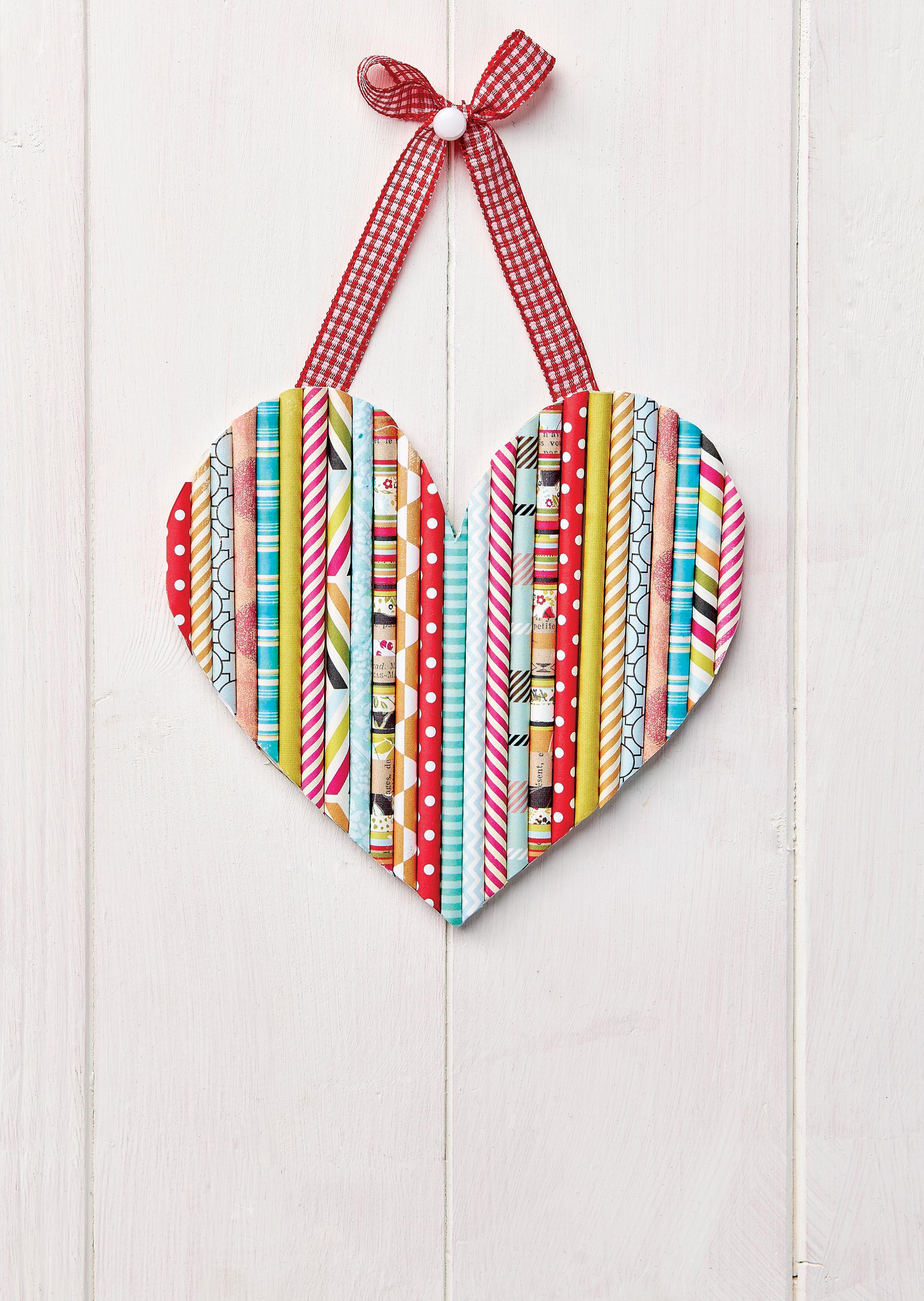 Paper straw heart PaperCrafter project