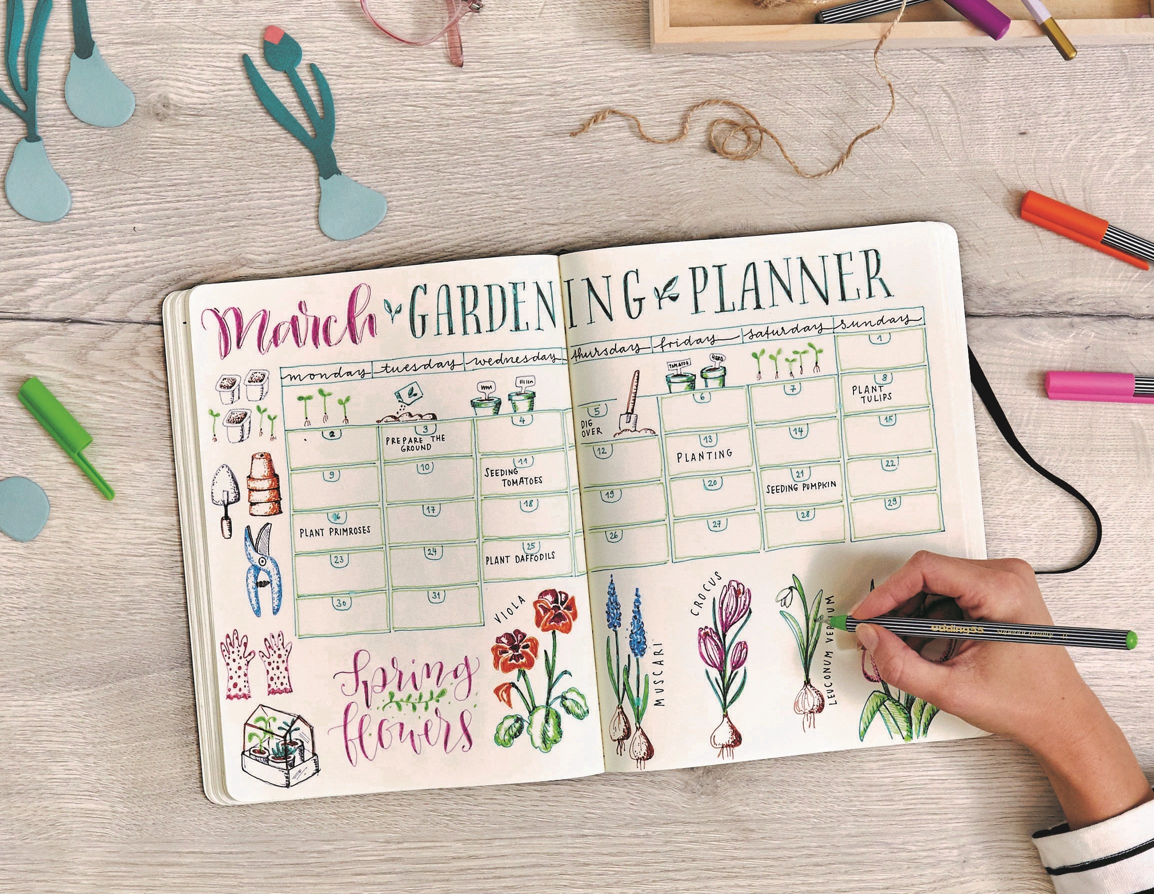 garden planner bullet journal
